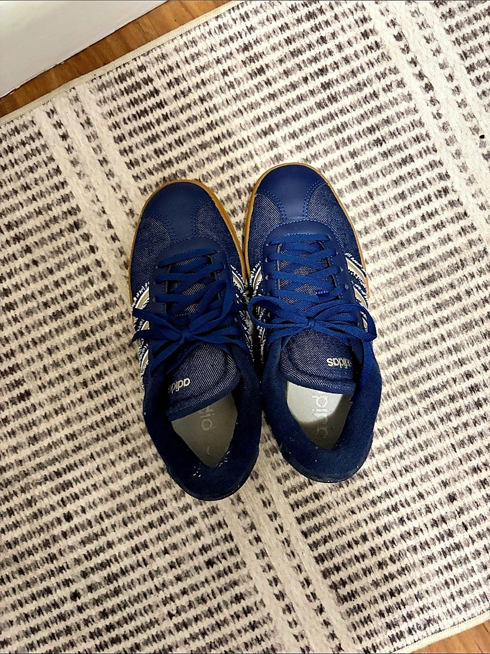 adidas atmos x adidas Women's Sambae Denim Navy Platform Sneakers Like New